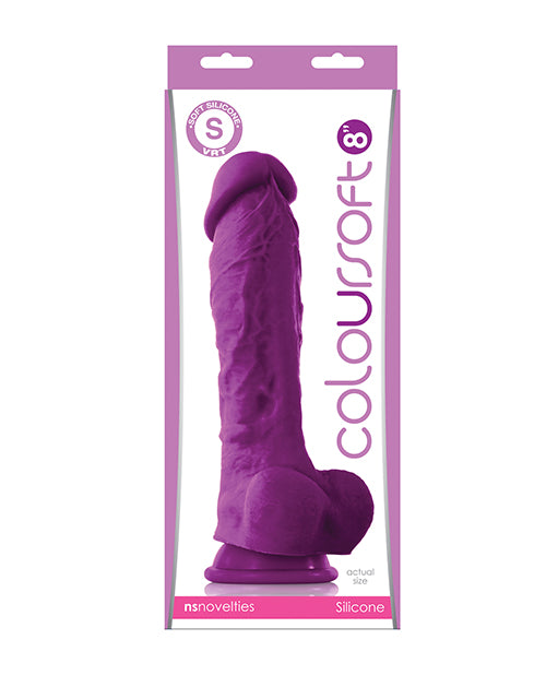 ColourSoft 8" Soft Dildo - Purple