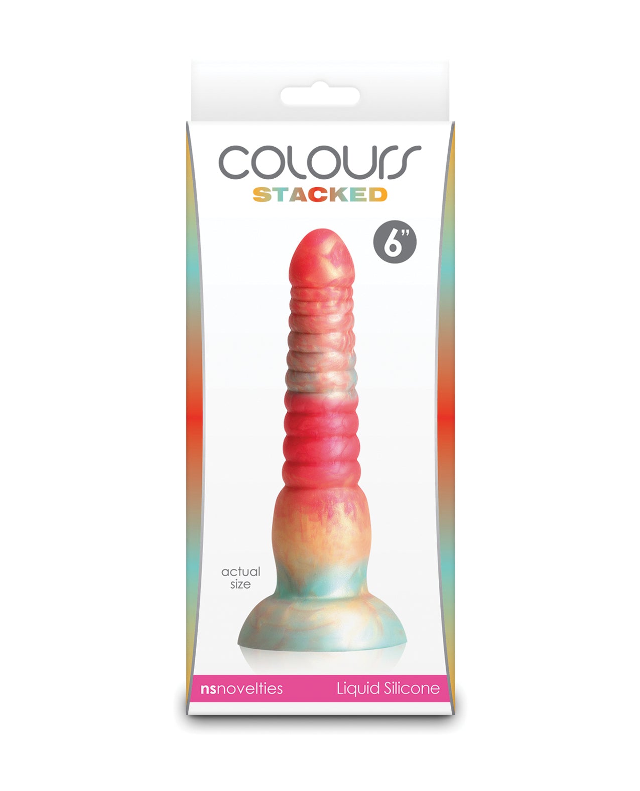 Colors Stacked 6" Dildo - Red/Gold