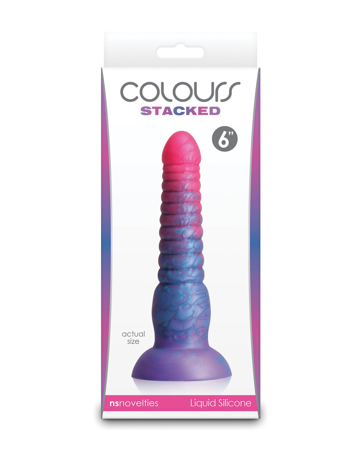 Colors Stacked 6" Dildo - Pink/Blue