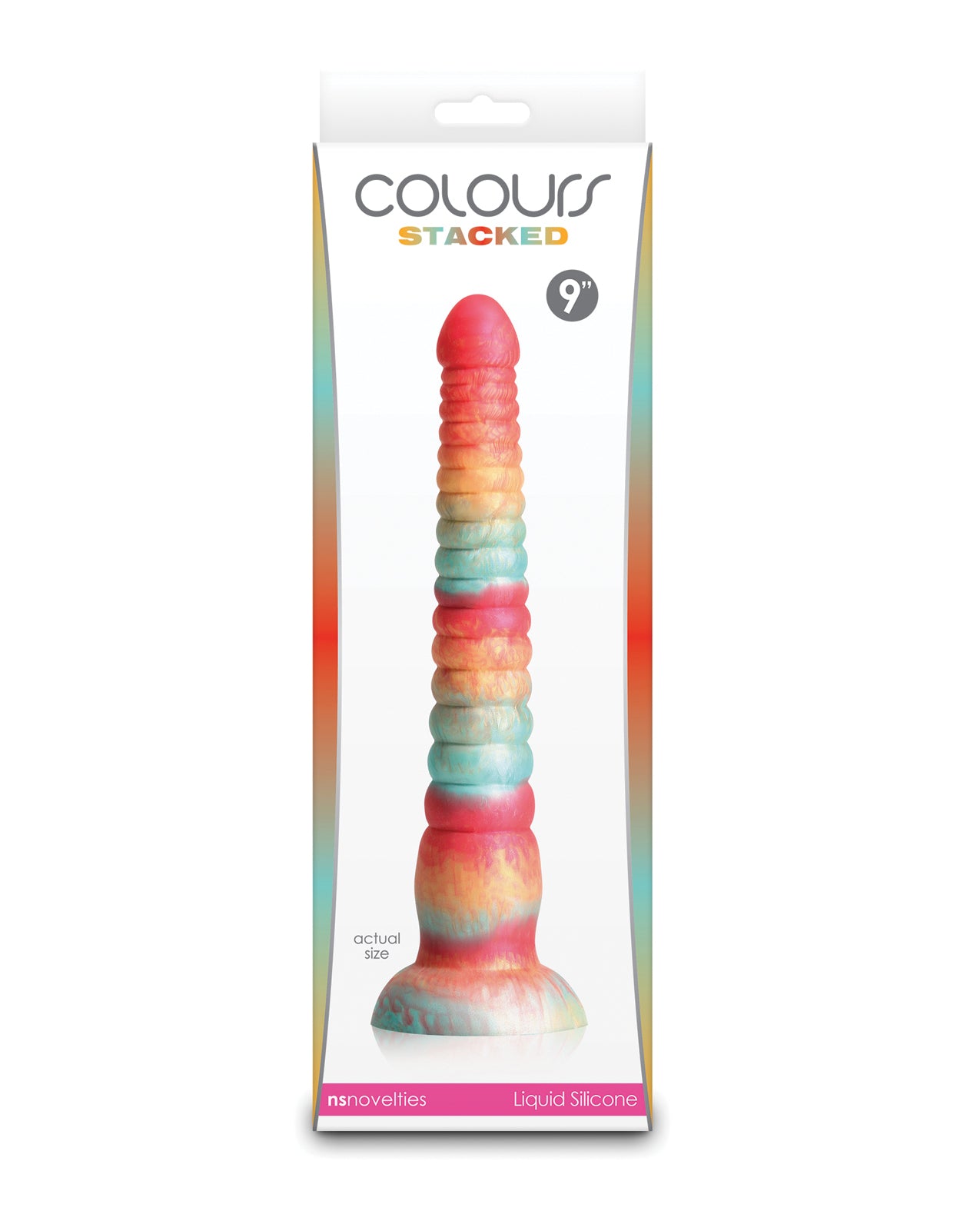 Colours Stacked 9" Dildo - Red/Gold