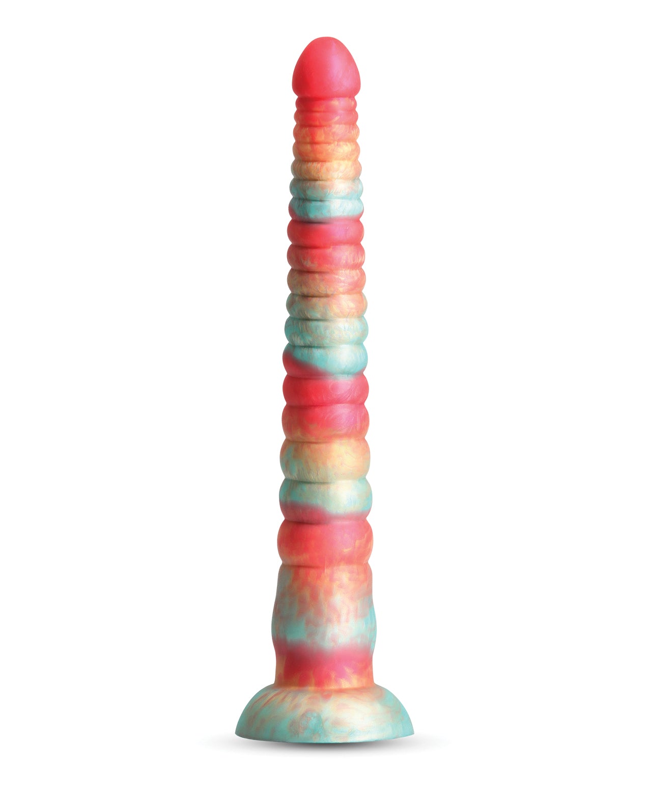 Colours Stacked 12" Dildo - Red/Gold