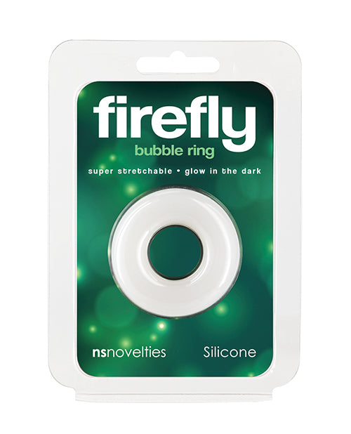 Firefly Glow in the Dark Bubble Cock Ring - Small, White - LUST Depot