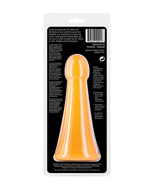 Firefly Phoenix Glow in the Dark Dildo - Orange - LUST Depot