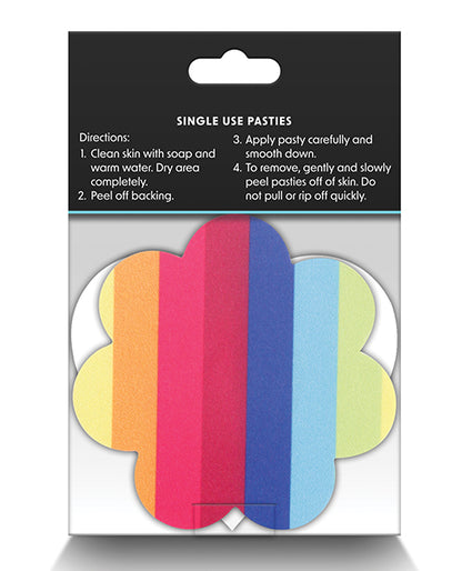 Pretty Pasties Pride Heart & Flower Rainbow - 2 Pair - LUST Depot