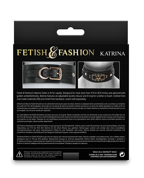 Fetish & Fashion Katrina Collar - Black - LUST Depot