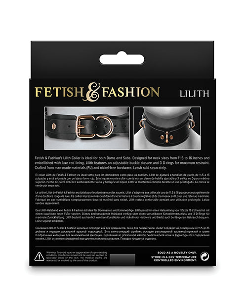 Fetish & Fashion Lilith Collar - Black - LUST Depot