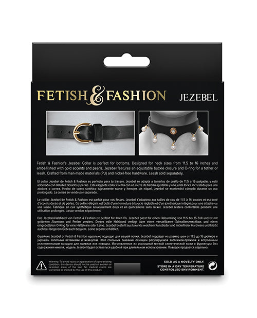 Fetish & Fashion Jezebel Collar - Black - LUST Depot