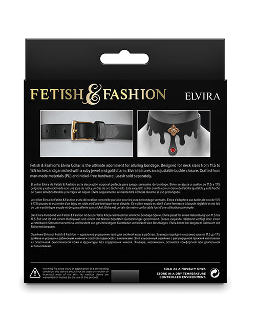 Fetish & Fashion Elvira Collar - Black - LUST Depot