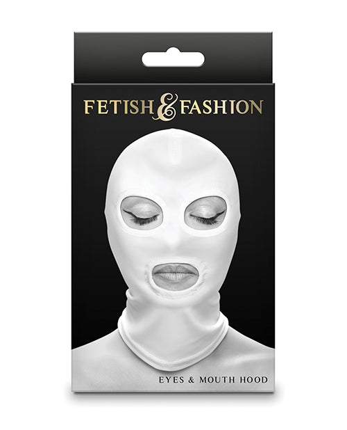 Fetish & Fashion Eyes & Mouth Hood - White - LUST Depot