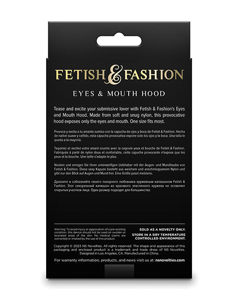 Fetish & Fashion Eyes & Mouth Hood - White - LUST Depot