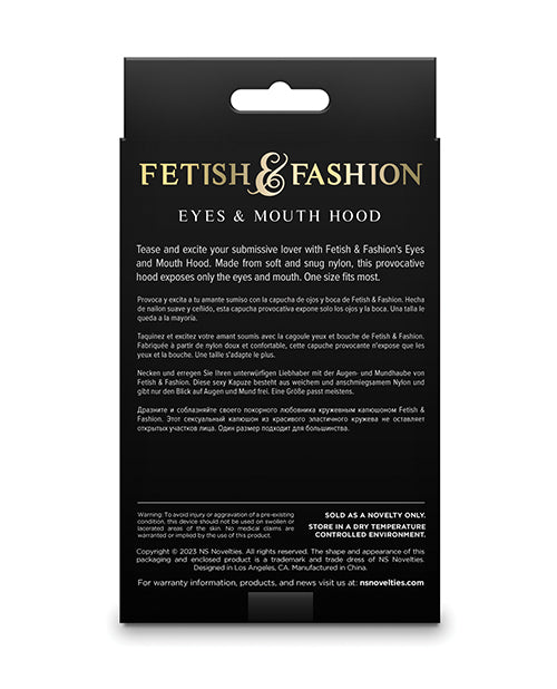 Fetish & Fashion Eyes & Mouth Hood - Black - LUST Depot