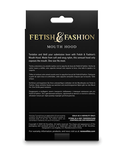 Fetish & Fashion Mouth Hood - Black - LUST Depot