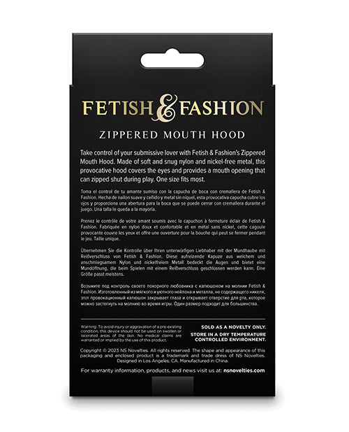 Fetish & Fashion Zippered Mouth Hood - White - LUST Depot