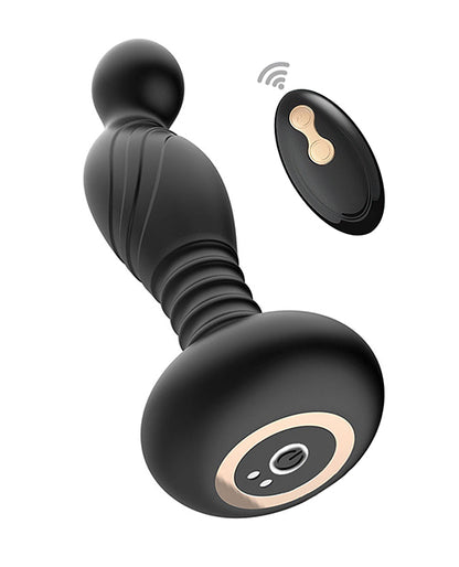 Ass-sation Remote Vibrating P Spot Plug - Black - LUST Depot