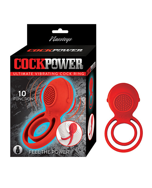 Cockpower Ultimate Vibrating Cock Ring - Red - LUST Depot