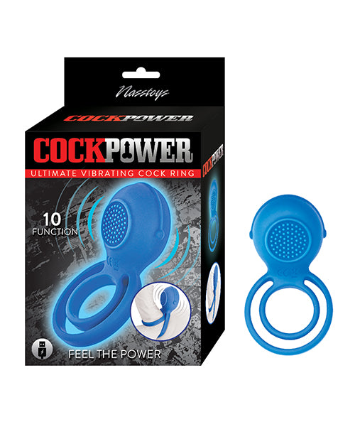 Cockpower Ultimate Vibrating Cock Ring - Blue - LUST Depot