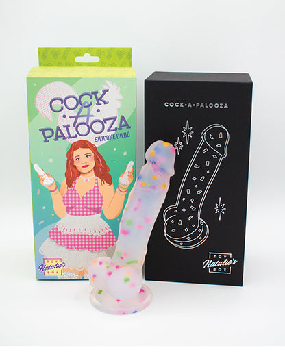 Natalie's Toy Box Cock-A-Palooza Confetti Silicone Suction Dildo