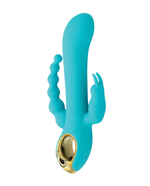 Natalie's Toy Box Mighty Magic Clit, G-Spot & Anal Vibrator - Aqua - LUST Depot