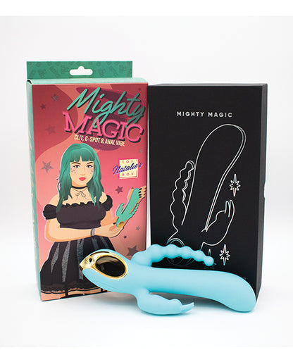 Natalie's Toy Box Mighty Magic Clit, G-Spot & Anal Vibrator - Aqua - LUST Depot