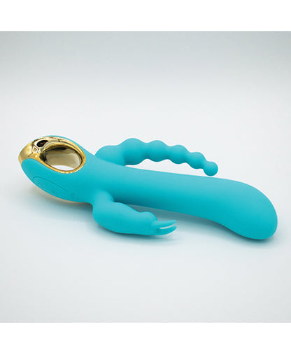 Natalie's Toy Box Mighty Magic Clit, G-Spot & Anal Vibrator - Aqua - LUST Depot