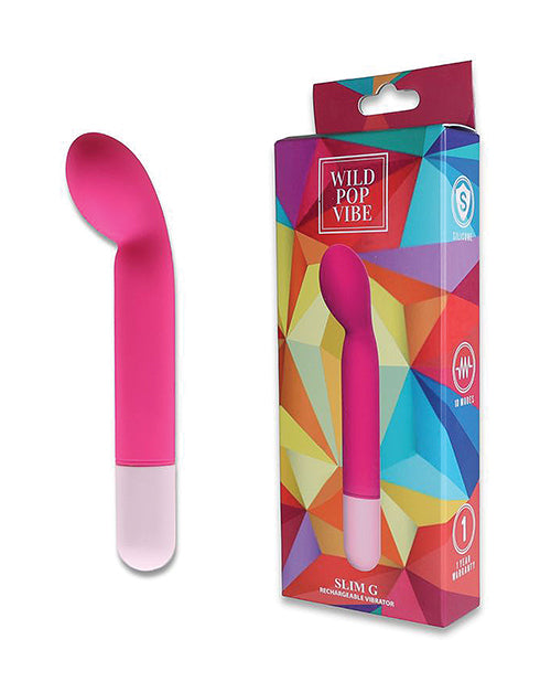 Wild Pop Vibe Slim G Vibrator - Pink - LUST Depot