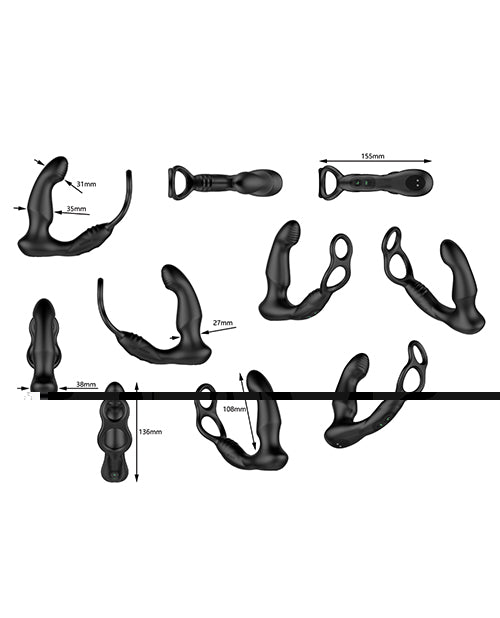 Nexus Simul8 Wave Dual Cock Ring Prostate Massage - Black