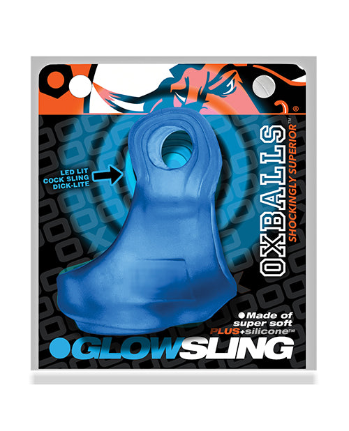 Oxballs Glowsling Cock Sling - LED Blue Ice - LUST Depot