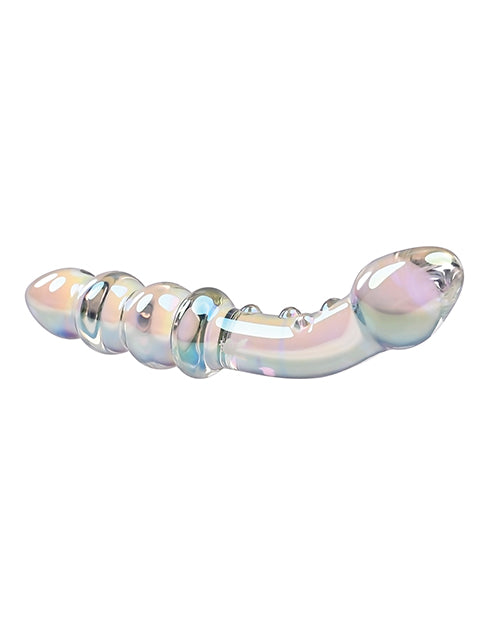 Playboy Pleasure Jewels Double Glass Dildo W/anal Beads - Clear - LUST Depot