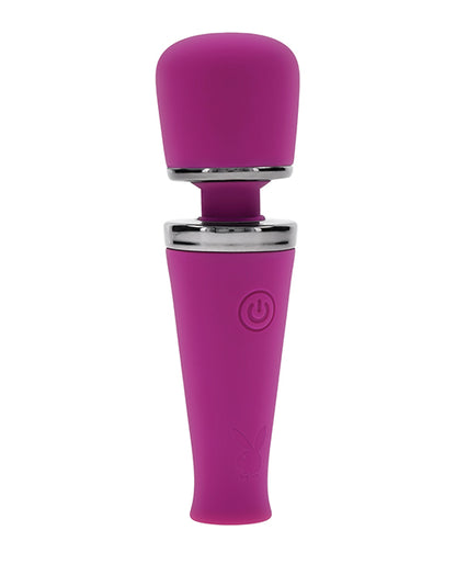 Playboy Pleasure Mic Drop Petite Wand Vibrator - Fuschia