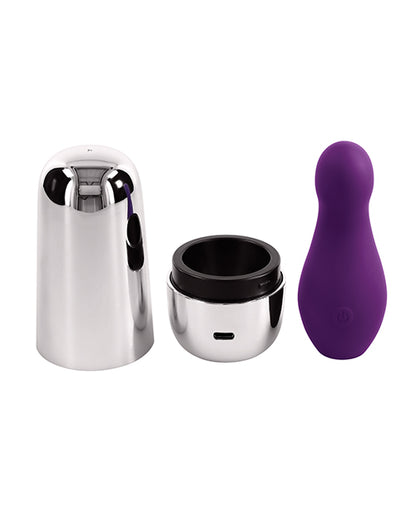 Playboy Pleasure The Jet Set Vibrator - Acai/Silver