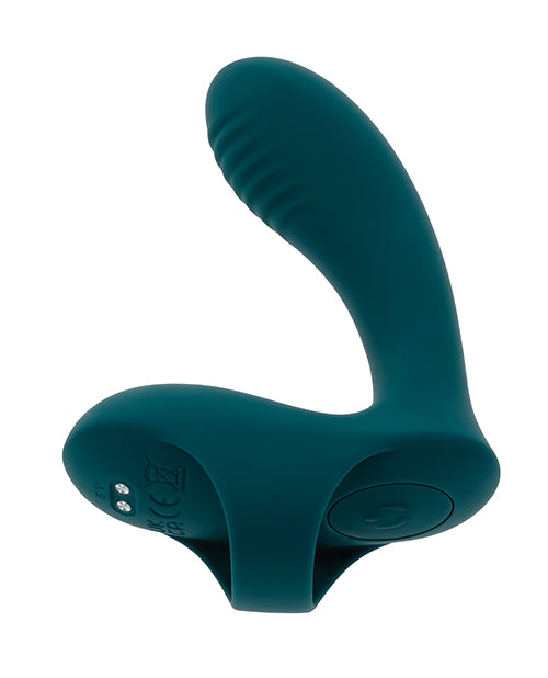 Playboy Pleasure Wrap Around Your Finger Multi Play Vibrator - Dark Teal - LUST Depot