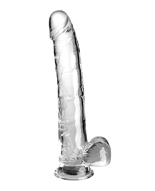 King Cock Clear 11" Cock W/balls - Clear - LUST Depot