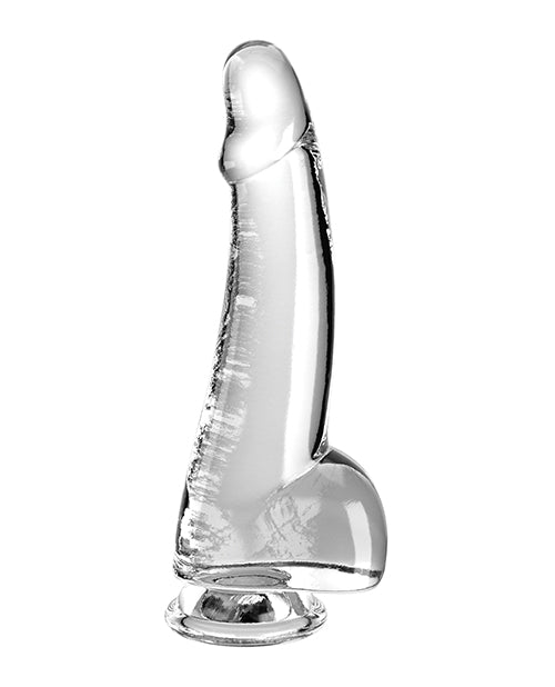 King Cock Clear 7.5" Cock W/balls - Clear - LUST Depot