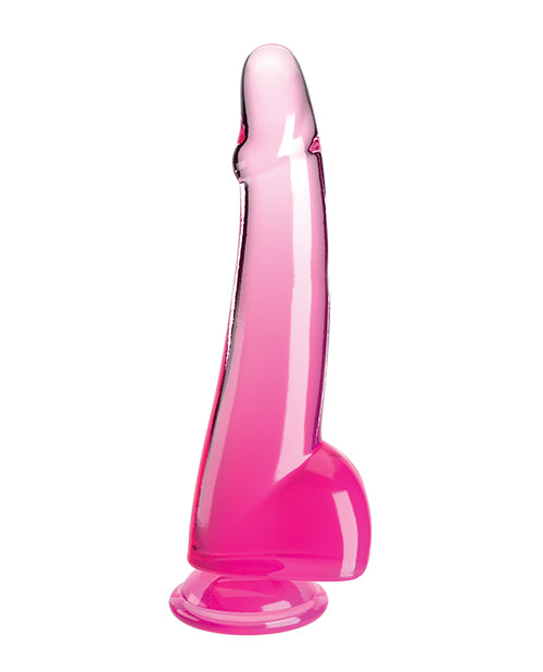 King Cock Clear 10" Cock W/balls - Pink - LUST Depot