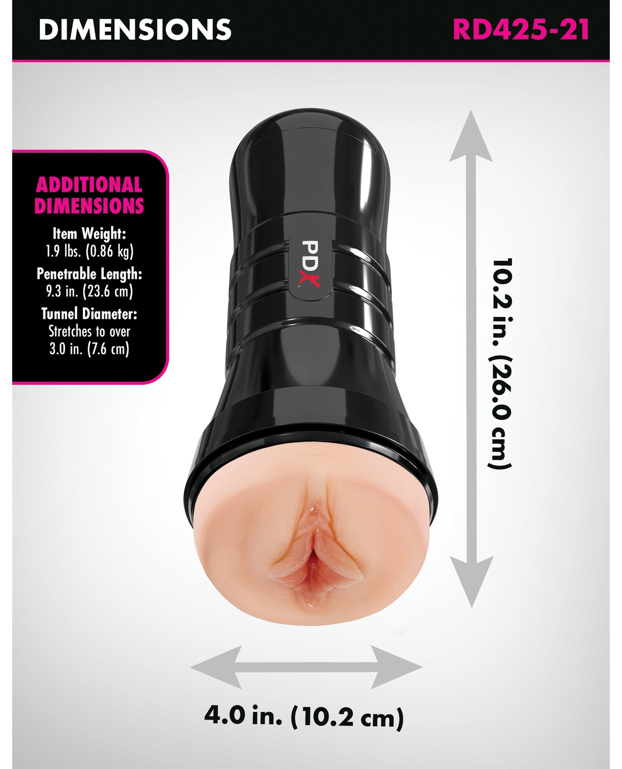 PDX Extreme Wet Pussies Super Luscious Lips XXL Stroker - Light