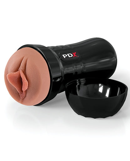 PDX Extreme Wet Pussies Super Luscious Lips Stroker - Brown