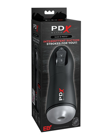 PDX Elite Suck-O-Matic Vibrating Stroker - Frosted/Black