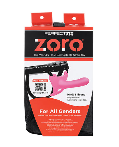 Perfect Fit Zoro 6.5" Strap On W/case - Pink - LUST Depot