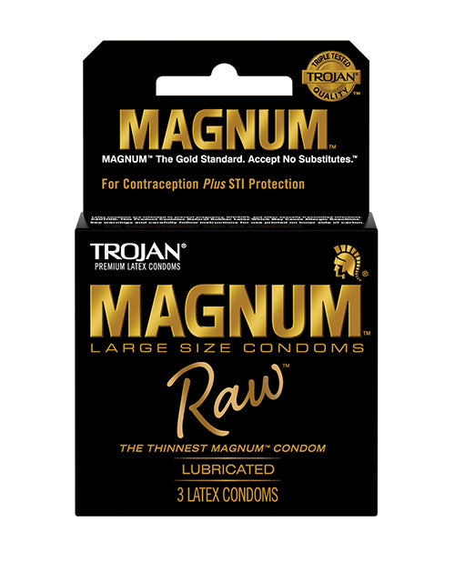 Trojan Magnum Raw Condoms - Pack of 3 - LUST Depot