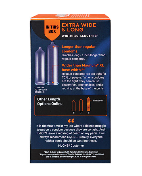 My One Extra Wide & Long Condoms - Pack of 10 - LUST Depot