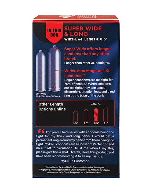 My One Super Wide & Long Condoms - Pack of 10 - LUST Depot