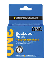 One Backdoor Pack Custom Fit Condoms - Pack of 3