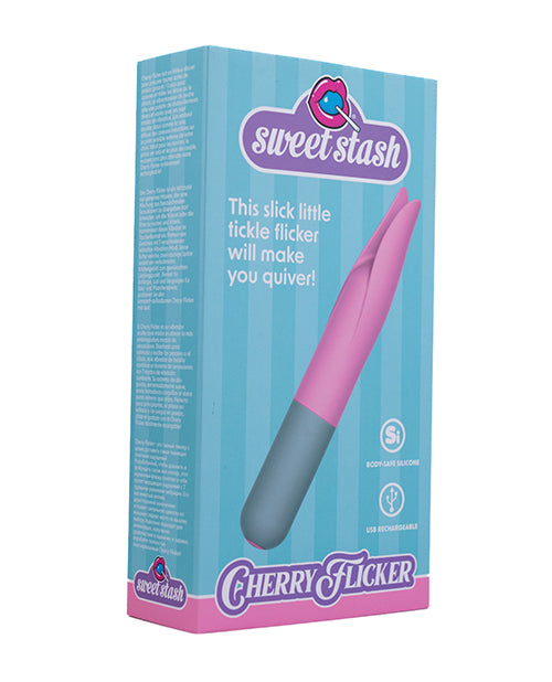 Rock Candy Cherry Flicker Clit Tickler - Pink/Grey - LUST Depot