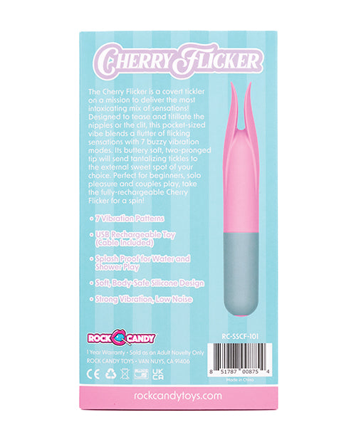 Rock Candy Cherry Flicker Clit Tickler - Pink/Grey - LUST Depot