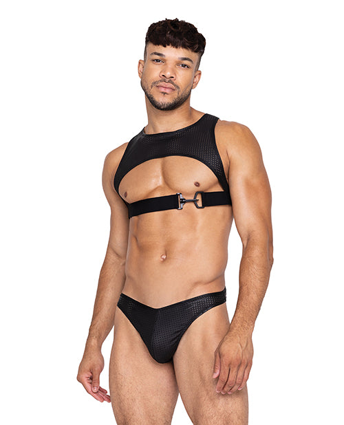 Master Harness W/hook & Ring Closure Black Lg - LUST Depot