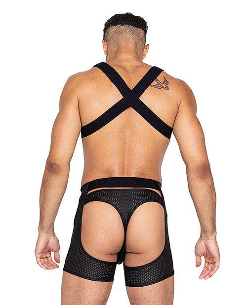 Master Harness W/hook & Ring Closure Black Lg - LUST Depot