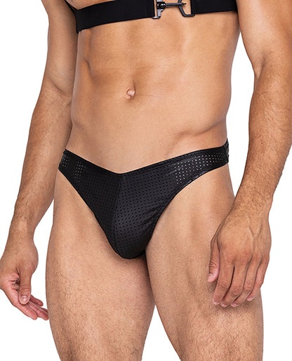 Master Thong W/contoured Pouch Black Lg - LUST Depot