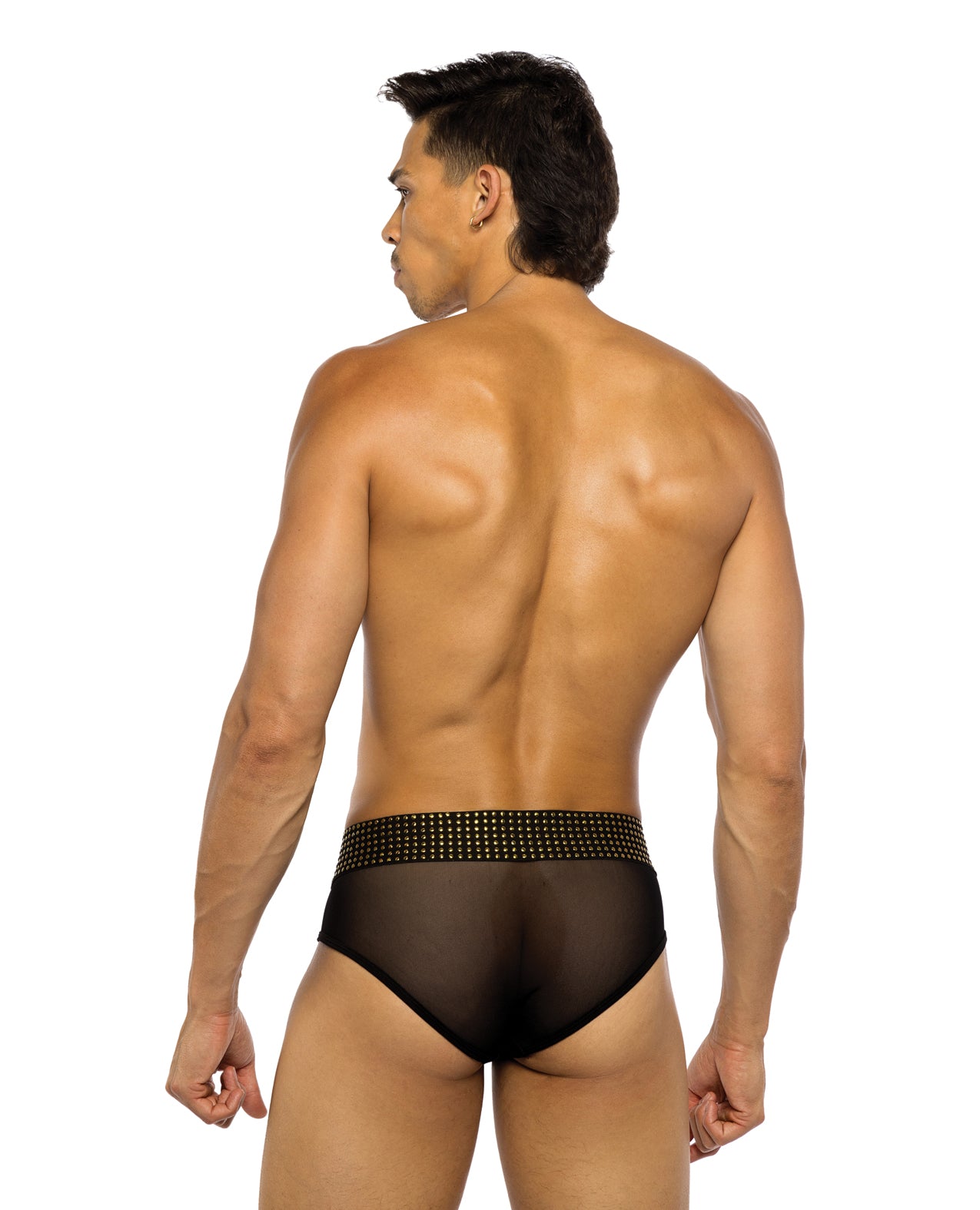 Sacred Heart Briefs w/Studded Elastic Waist Band - Black LG