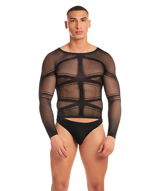 Rainbow Party Cam Boy Mesh 2 pc Set - Black L/XL - LUST Depot