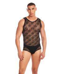 Rainbow Party Night Blaze Singlet 2 pc Set - Black L/XL